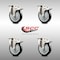 Service Caster 5 Inch 316SS Black Polyurethane Swivel Top Plate Caster Set Total Lock Brake SCC SCC-SS316TTL20S514-PPUB-BLK-4 - alternate 4
